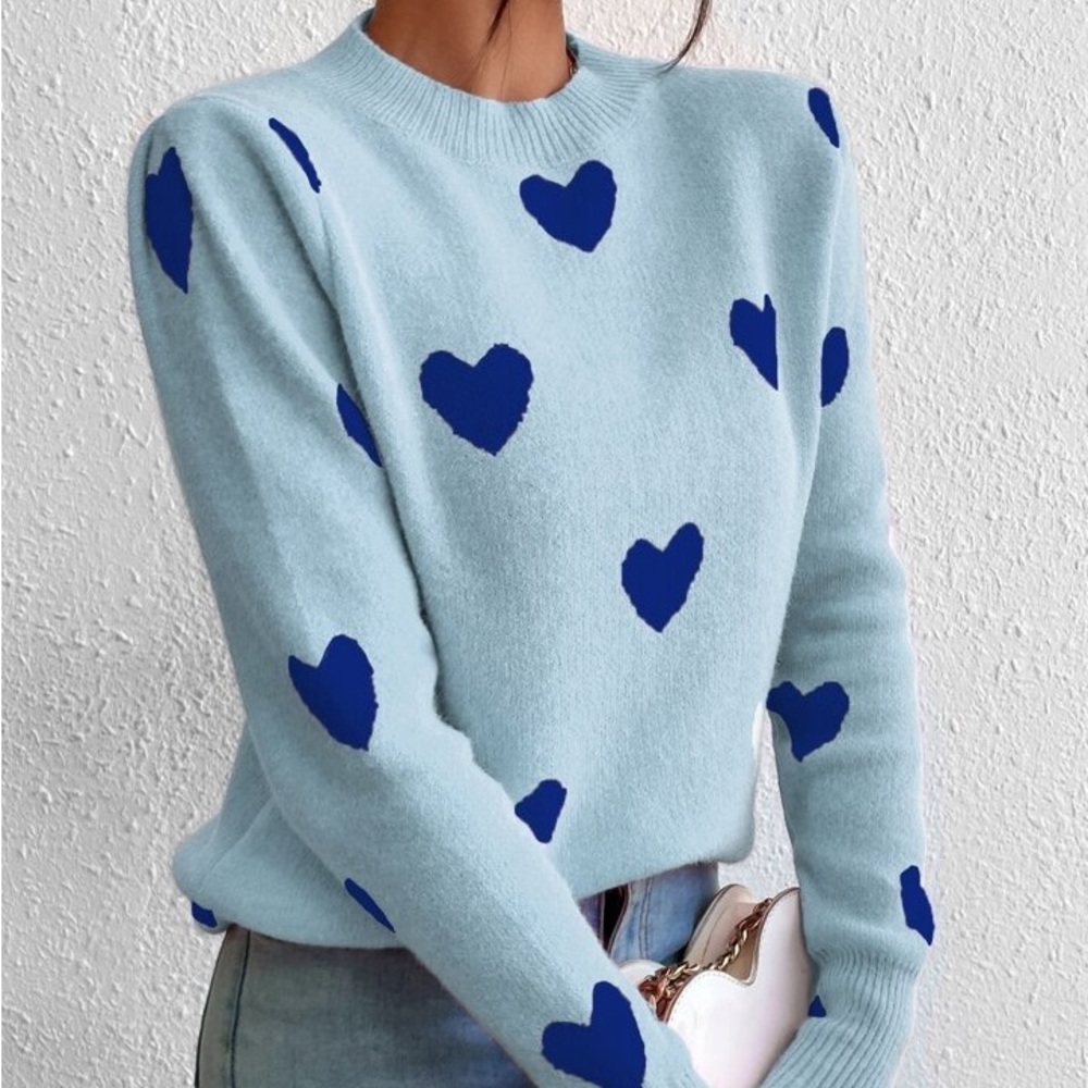 Heart Pattern Sweater